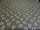 2 Pillow Pure Cotton King size Bed Sheet -Green triangles