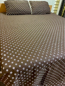 2 Pillow Pure Cotton King size Bed Sheet -Polka dot