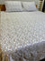 2 Pillow Pure Cotton King size Bed Sheet -White daisy