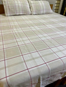2 Pillow Pure Cotton King size Bed Sheet -Silver glitter awesome