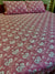 2 Pillow Pure Cotton King size Bed Sheet -Pink panthar
