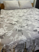 2 Pillow Pure Duck Cotton King size Bed Sheet -Double tone