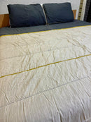 3 pc Quilted Reversible Bed Spread Set -Elegant straight