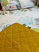 3 pc Quilted Reversible Bed Spread Set -  Fresh poppy