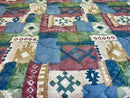 3 pc Quilted Reversible Bed Spread Set -  Tribal