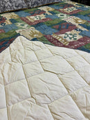 3 pc Quilted Reversible Bed Spread Set -  Tribal