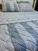 Quilted Reversible Bed Spread Set -  Diamond patch