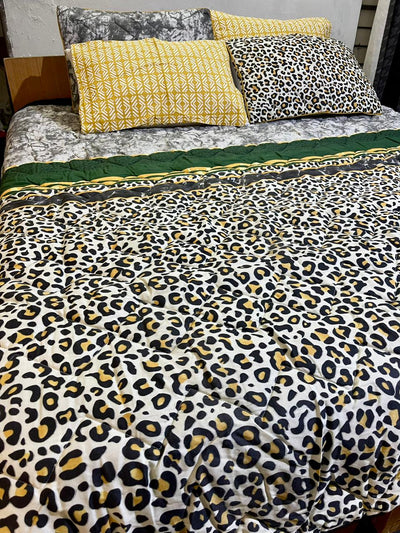 Quilted Reversible Bed Spread Set - Multi patchh