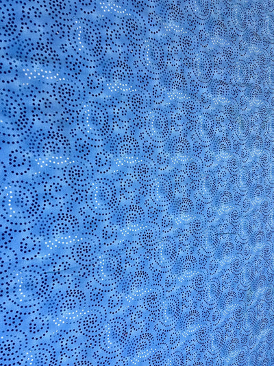 Cotton Single Bed Sheet With 1 Pillow -Blue rangoli