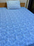 Cotton Single Bed Sheet With 1 Pillow -Blue rangoli