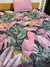 Cotton Single Bed Sheet With 1 Pillow -Digital plum