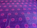 Cotton Single Bed Sheet With 1 Pillow -Purple rung