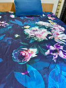 Satin Single Bed Sheet With 1 Pillow -rung bhar dey