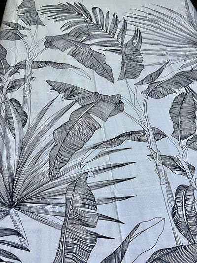 Satin Single Bed Sheet With 1 Pillow -Stolen leaves.