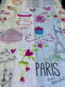 Cartoon Character Bed Sheet - Paris love