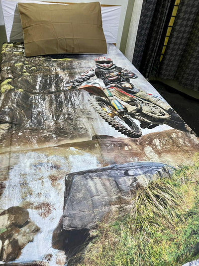 Cartoon Character Bed Sheet - Biker zone