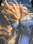 Cartoon Character Bed Sheet -Dragon & frnd