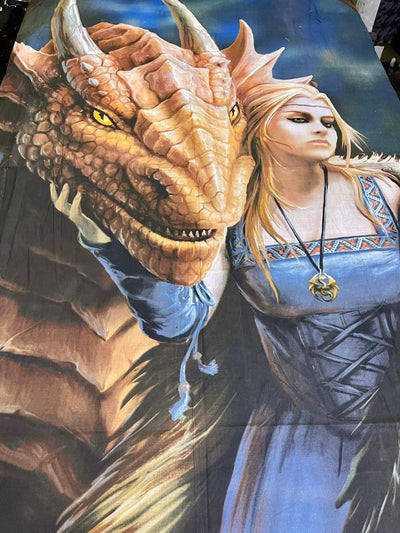 Cartoon Character Bed Sheet -Dragon & frnd