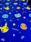 Cartoon Character Bed Sheet -Pikachu
