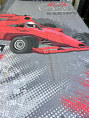Cartoon Character Bed Sheet -Ferrari racing
