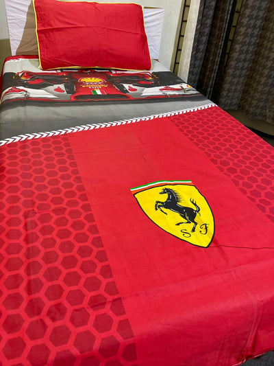 Cartoon Character Bed Sheet -Ferrari’s lover
