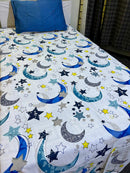 Cartoon Character Bed Sheet -Twinkle twinkle moon&star