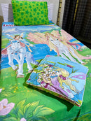 3Pc Cartoon Character Bed Sheet -Bayala. Returns