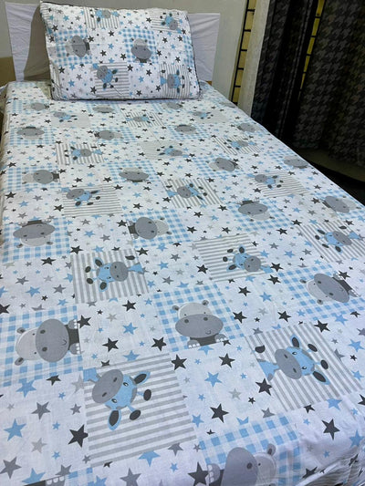 Cartoon Character Bed Sheet -Hipo kid