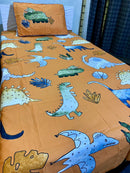 Cartoon Character Bed Sheet -Dino worldwide