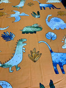 Cartoon Character Bed Sheet -Dino worldwide