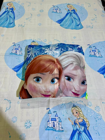 3 Pc Cartoon Character Bed Sheet - Frozen reveals