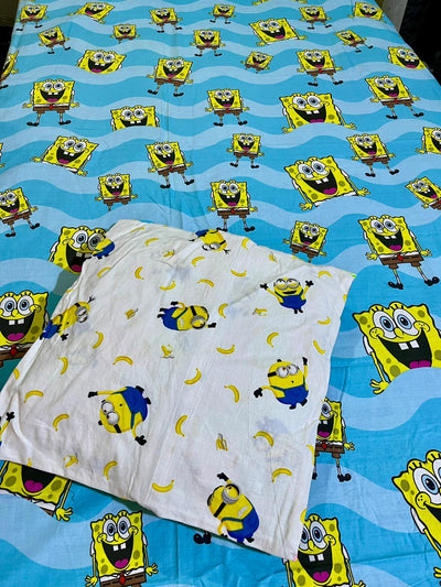 3 Pc Cartoon Character Bed Sheet - Minion hope