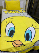 Cartoon Character Bed Sheet -Tweety blown