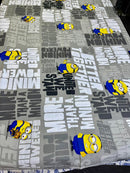 Cartoon Character Bed Sheet -Minion powerd