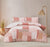4 Pillow Digital Cotton Bed Sheet - Pink clums