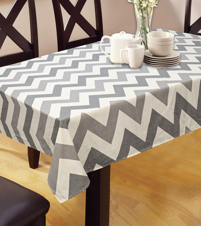 Digital Printed Table Cover(6-8 Seater) - Grey Waves