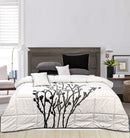 Quilted Reversible Bed Spread Set - Tufted Branches