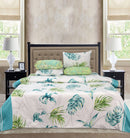 Clearance 4 Pillow Cotton Satin Bed Sheet- Levish Leaf