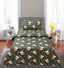 Single satin Bed Sheet With 1 Pillow - 00E43