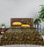 Quilted Reversible Bed Spread Set - Stencil Gold
