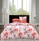 Quilted Reversible Bed Spread Set - Peach Orchid