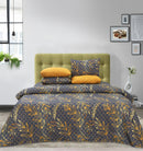 4 Pillows Satin Bed Sheet - Golden Leaf
