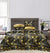 Quilted Reversible Bed Spread Set - Medallion Gold