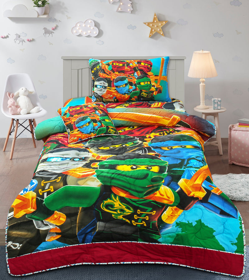 Cartoon Character Bed Sheet Ninja - Main Image