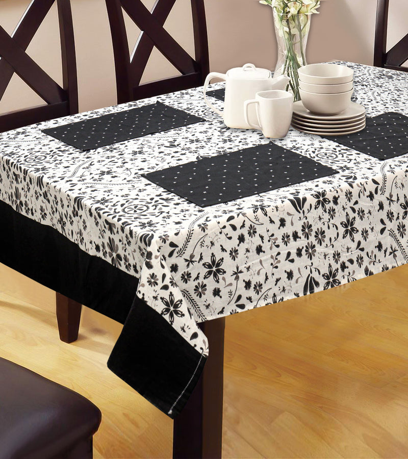 Digital Printed Table Cover(6-8 Seater) - Black Stars