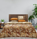 Quilted Reversible Bed Spread Set - Brown Grass