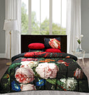 Quilted Reversible Bed Spread Set - Roses Valley