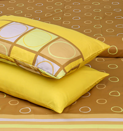 4 Pillow Cotton Bed Sheet - Ludo Cotton