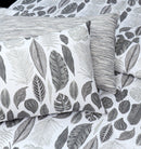 4 Pillow Digital Cotton Satin Bed Sheet - Grey falls