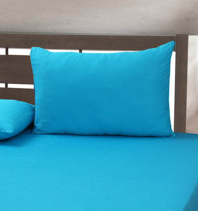 Cotton Satin king Fitted Bed Sheet - Sea View